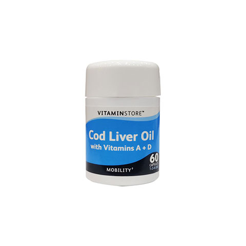Vitamin Store Cod Liver Oil Capsule with Vitamins A + D - 60 Capsules