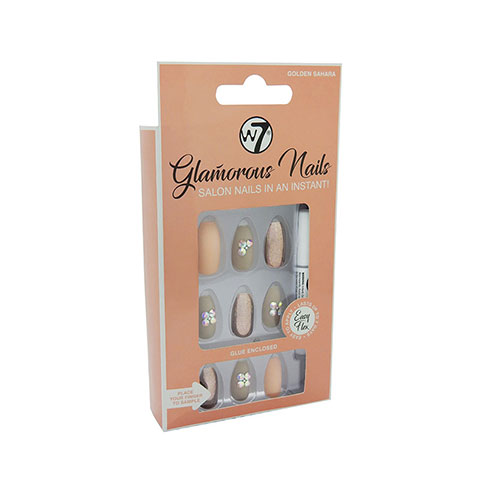 W7 Glamorous Artificial Nails - Golden Sahara
