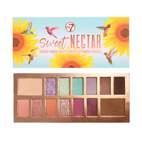 W7 Sweet Nectar Pressed Pigment Palette 14 Colors