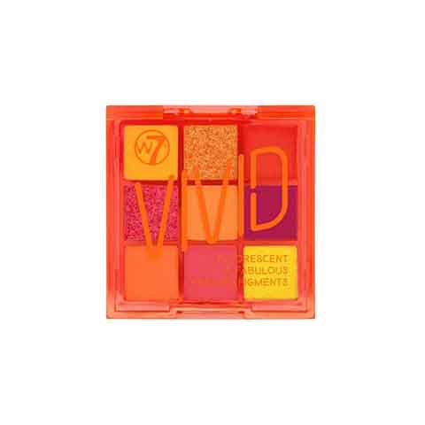 W7 Vivid Pressed Pigment Palette - Outrageous Orange