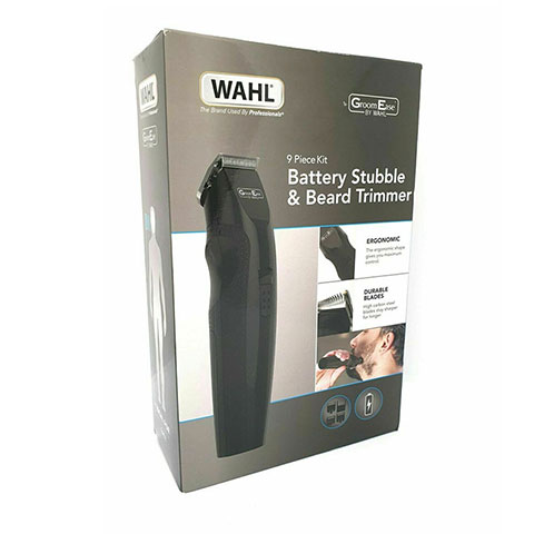 Wahl Groom Ease Battery Stubble & Beard Trimmer 9 Piece Kit