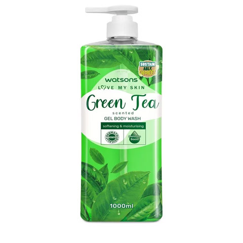 Watsons Love My Skin Green Tea Scented Gel Body Wash 1000ml