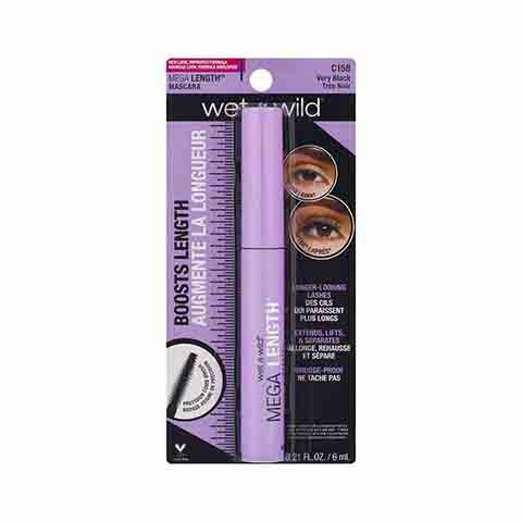 Wet n Wild Mega Length Waterproof Mascara - Very Black C158