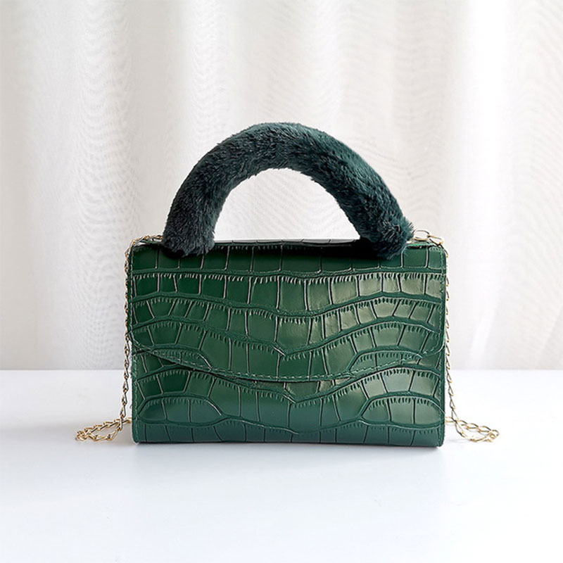 Women's Simple Crocodile Pattern One-Shoulder Chain Bag (301079)