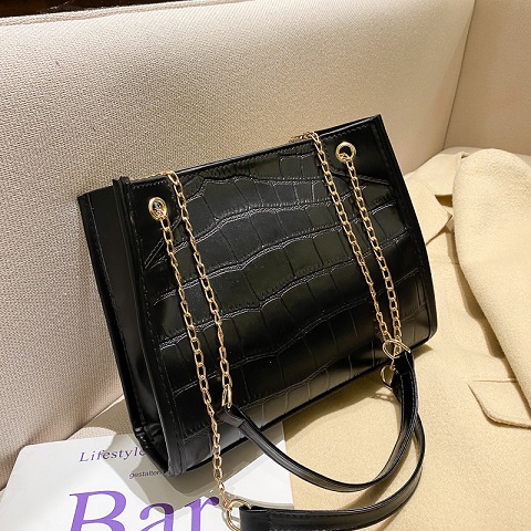 Women's Simple Fashionable Crocodile Pattern Chain Bag (1001059)