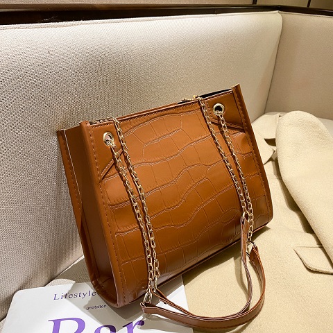 Women's Simple Fashionable Crocodile Pattern Chain Bag (1001060)