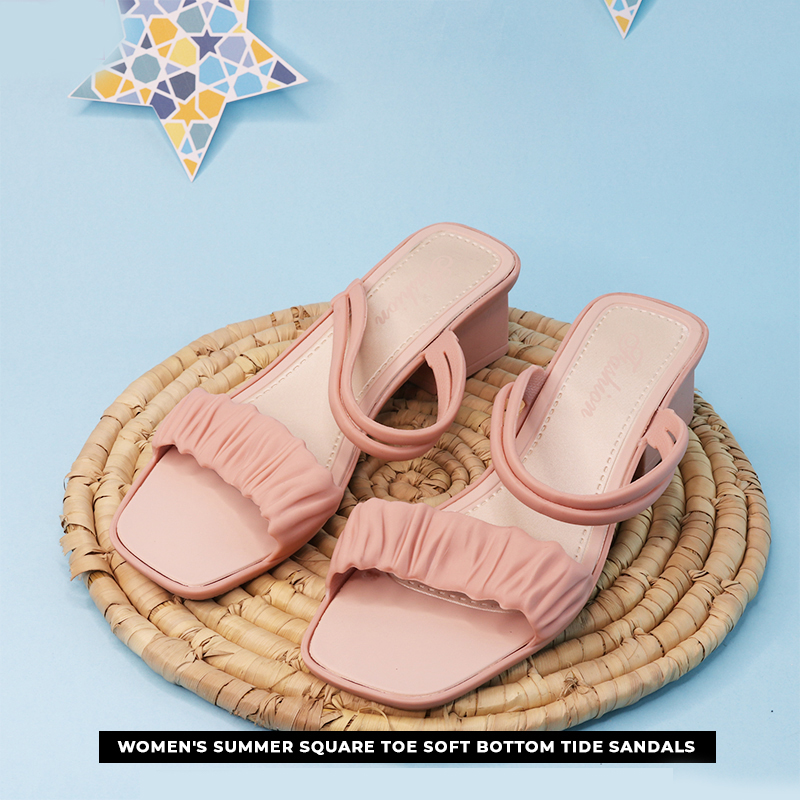 Women's Summer Square Toe Soft Bottom Tide Sandals