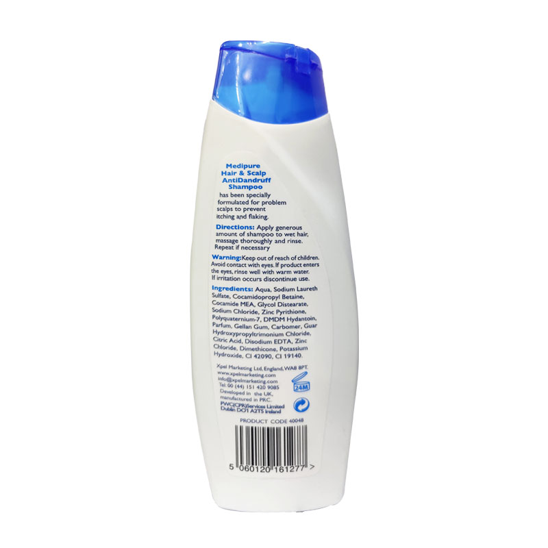 Xpel Medipure Hair And Scalp Anti-Dandruff Shampoo 400ml